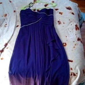 David's bridal size 8 purple prom dress
